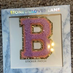 Stoney Clover Glitter “B” Patch Pink/ Gold NWT